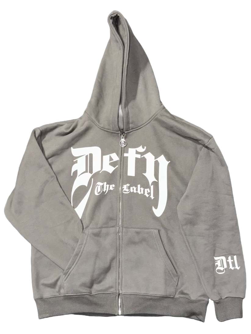 Charcoal Gray Zip Up Hoodie